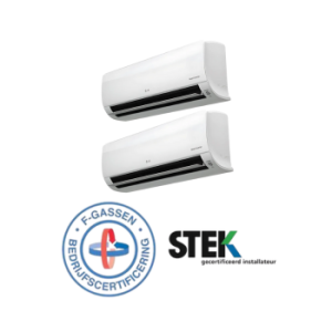 Airco in bedrijf stellen 2 binnen-units